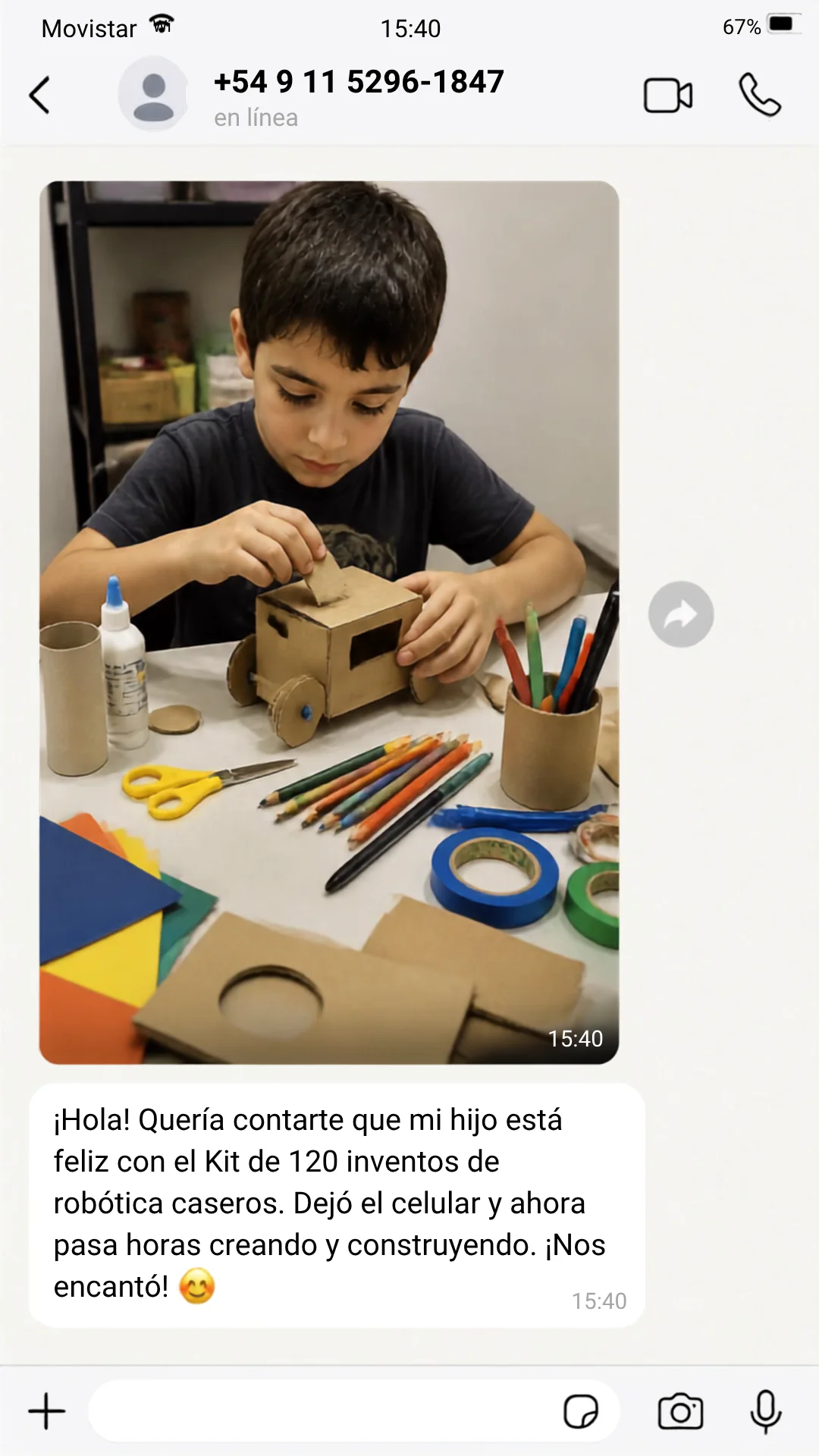 Testimonio de una mamá: su hijo dejó el celular y pasa horas creando con el kit